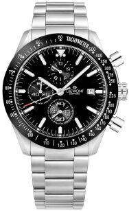 Zegarek Męski Giewont Chronograph Sapphire Srebrno Czarny GW8720-B2
