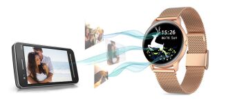 Damski SMARTWATCH G.Rossi SW015-4 Różowe złoto - 12