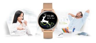 Damski SMARTWATCH G.Rossi SW015-4 Różowe złoto - 15