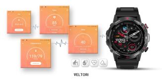 Smartwatch VELTORI VT110-1 Czarny Pasek Silikonowy - 8