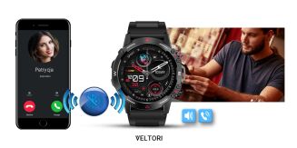 Smartwatch VELTORI VT110-1 Czarny Pasek Silikonowy - 15