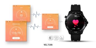 Smartwatch VELTORI VT150-1 Czarny Pasek Silikonowy + Czarna Bransoleta - 12