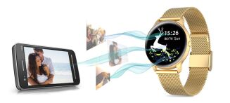 Damski SMARTWATCH G.Rossi SW015-5 Złoty - 12