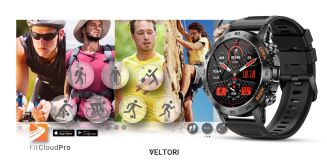 Smartwatch VELTORI VT120-1 Czarny Pasek Silikonowy - 16