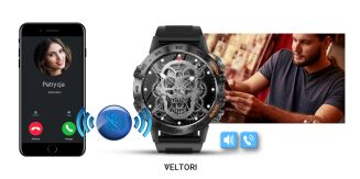 Smartwatch VELTORI VT120-1 Czarny Pasek Silikonowy - 19