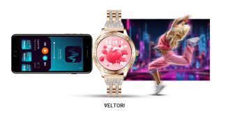 Smartwatch Damski VELTORI VT350-1 Bransoleta Różowe Złoto - 27