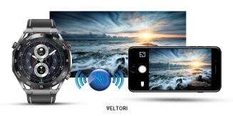 Smartwatch VELTORI VT100-1 + Czarny Pasek Silikonowy + Czarny Eko Skóra - 22