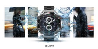 Smartwatch VELTORI VT100-1 + Czarny Pasek Silikonowy + Czarny Eko Skóra - 26