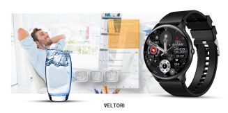 Smartwatch VELTORI VT160-1 Czarny Pasek Silikonowy - 11