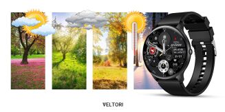 Smartwatch VELTORI VT160-1 Czarny Pasek Silikonowy - 19