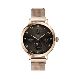 Smartwatch Damski VELTORI VT340-1 Złota Bransoleta + Różowy Pasek Silikonowy - 10