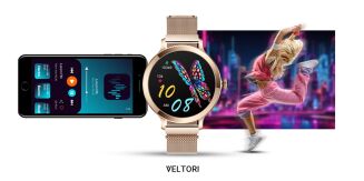 Smartwatch Damski VELTORI VT340-1 Złota Bransoleta + Różowy Pasek Silikonowy - 25