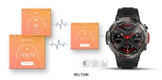 Smartwatch VELTORI VT140-1 Czarny Pasek Silikonowy - 11