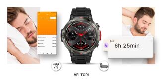 Smartwatch VELTORI VT140-1 Czarny Pasek Silikonowy - 13