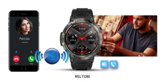 Smartwatch VELTORI VT140-1 Czarny Pasek Silikonowy - 18