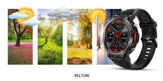 Smartwatch VELTORI VT140-1 Czarny Pasek Silikonowy - 19